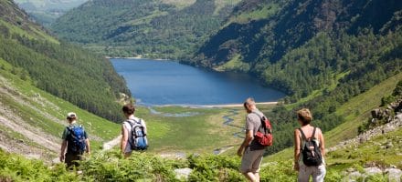 Hikers on St Kevin's Way in Wicklow