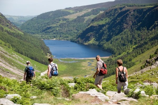 Hikers on St Kevin's Way in Wicklow