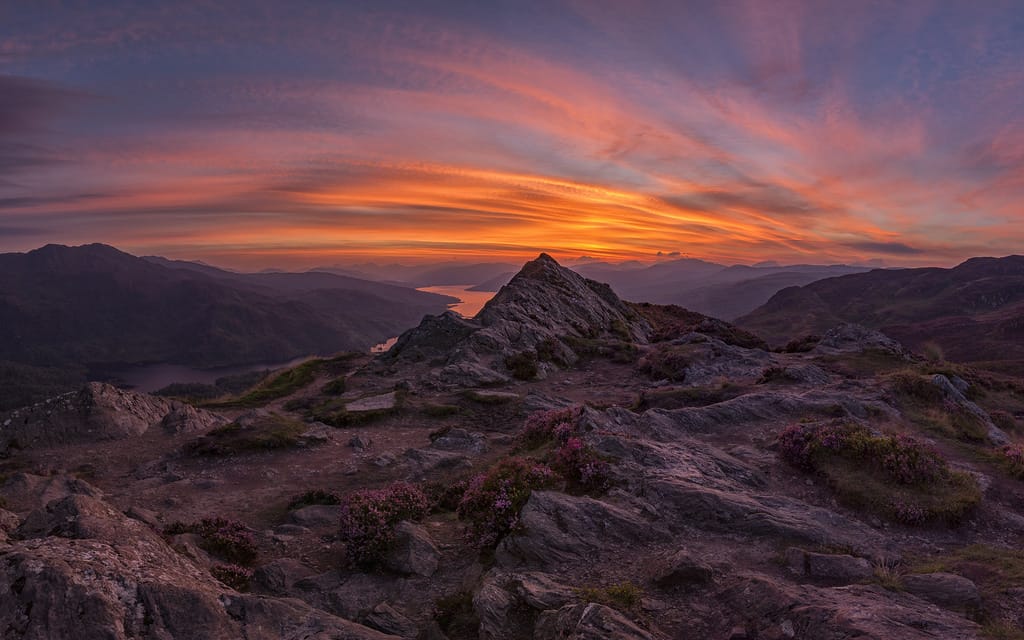 Sunset in the Trossachs National Park