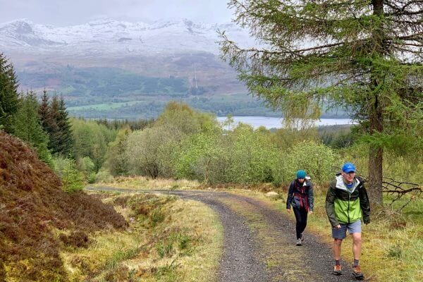 Above Lochen Breclaich, Rob Roy Way, Hillwalk Tours