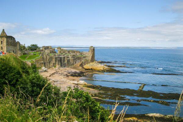Die Ruinen der Burg von St Andrews