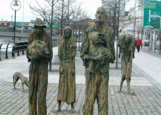 A Memorial to victims of the Potato Famine