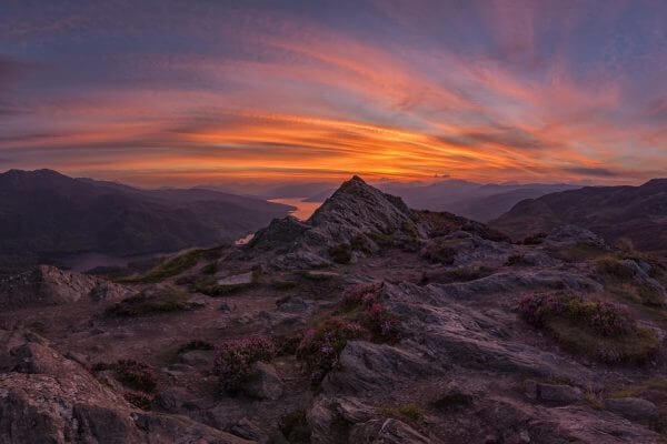 Sunset in the Trossachs National Park