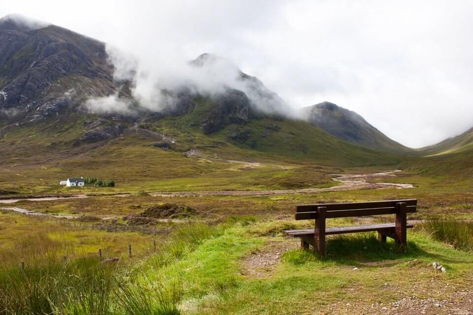 A relaxing bench on the West Highland Way