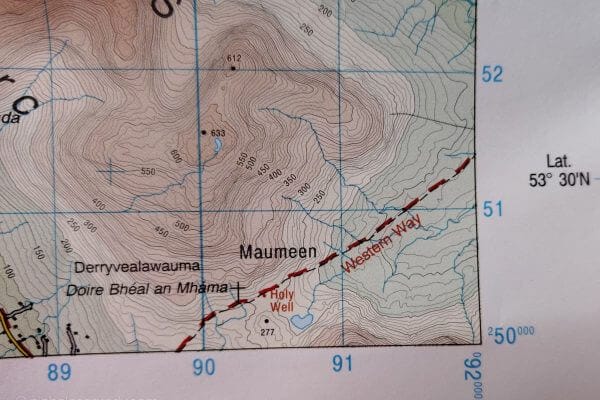 map navigation western way Ireland