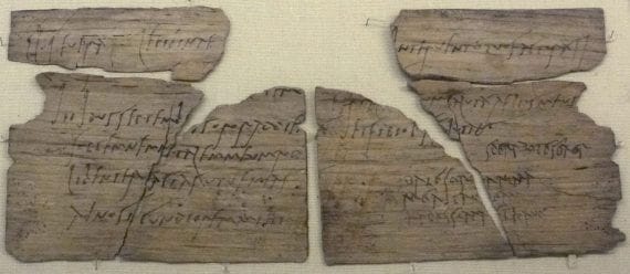 The Vindolanda Writing Tablets found along Hadrian's Wall