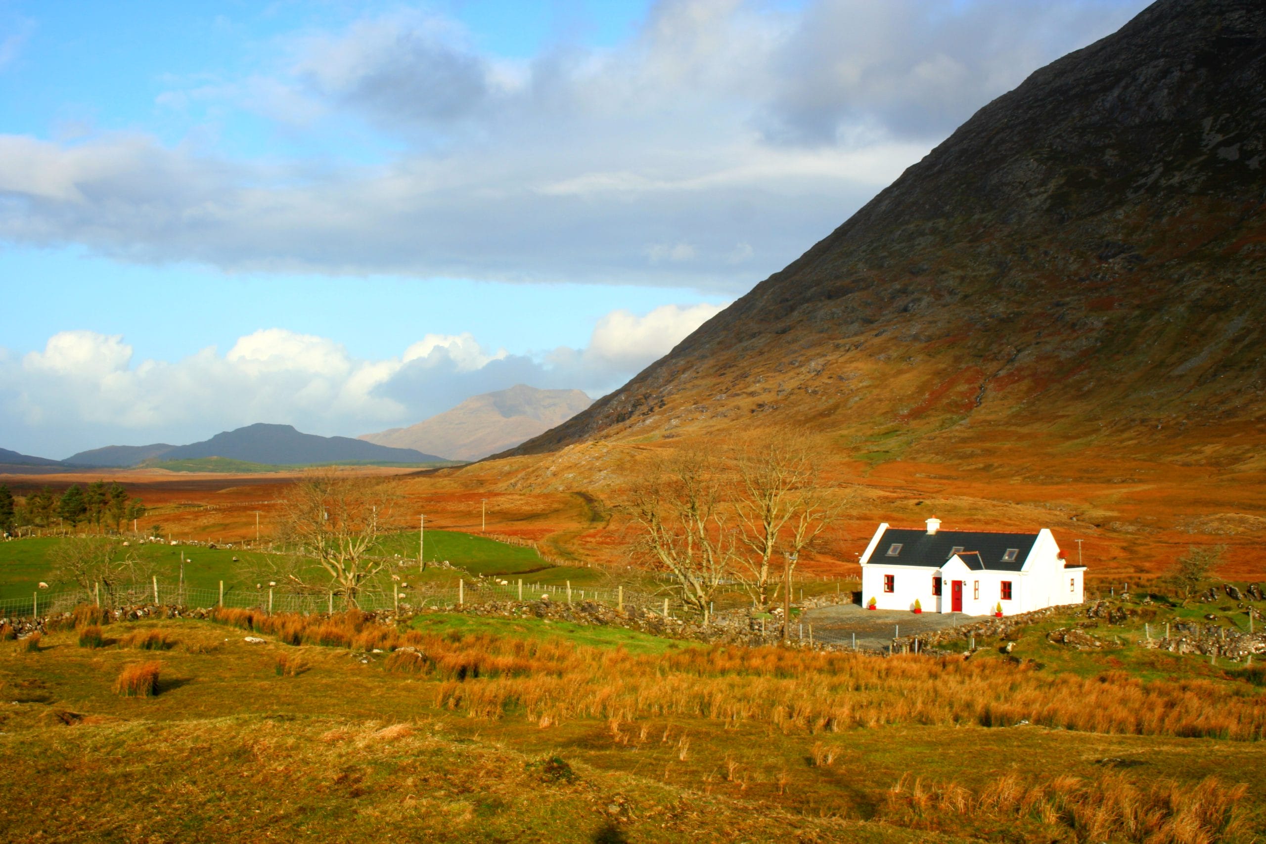 cottage in shadow of maamturks