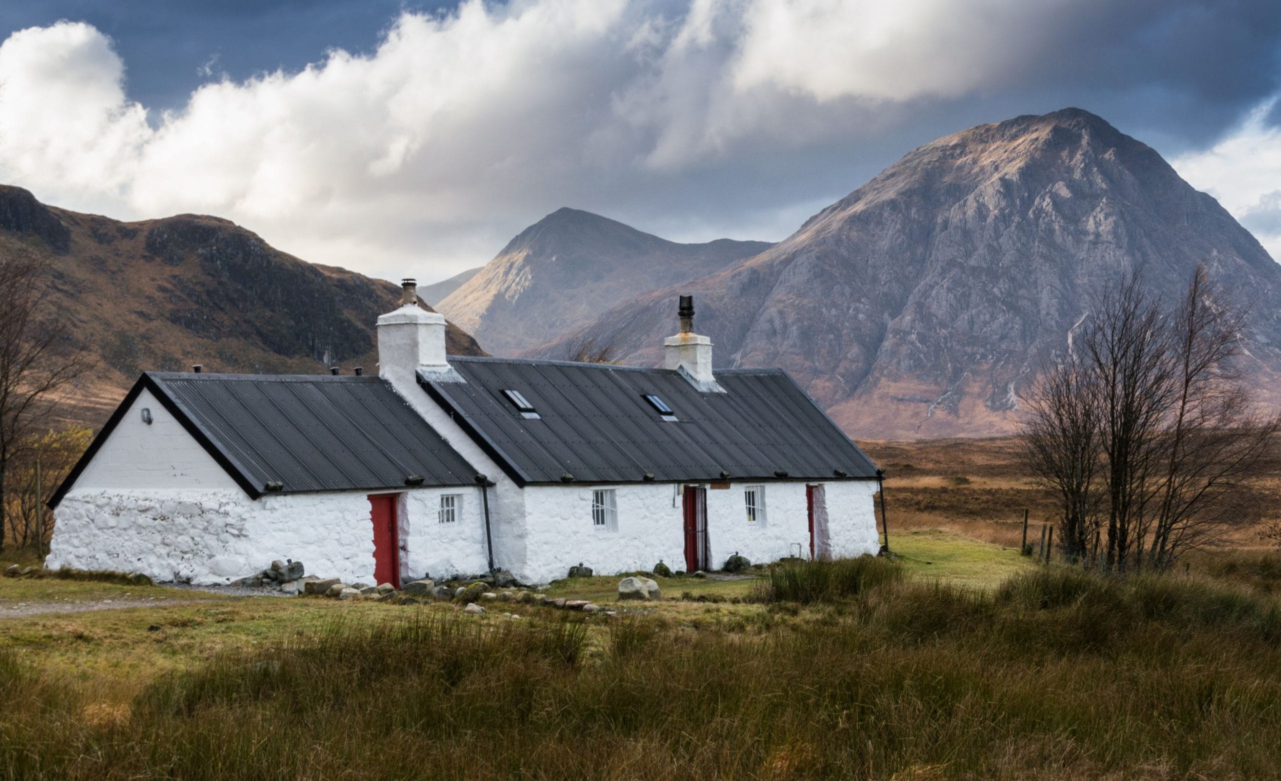 white cottage at ballachulish