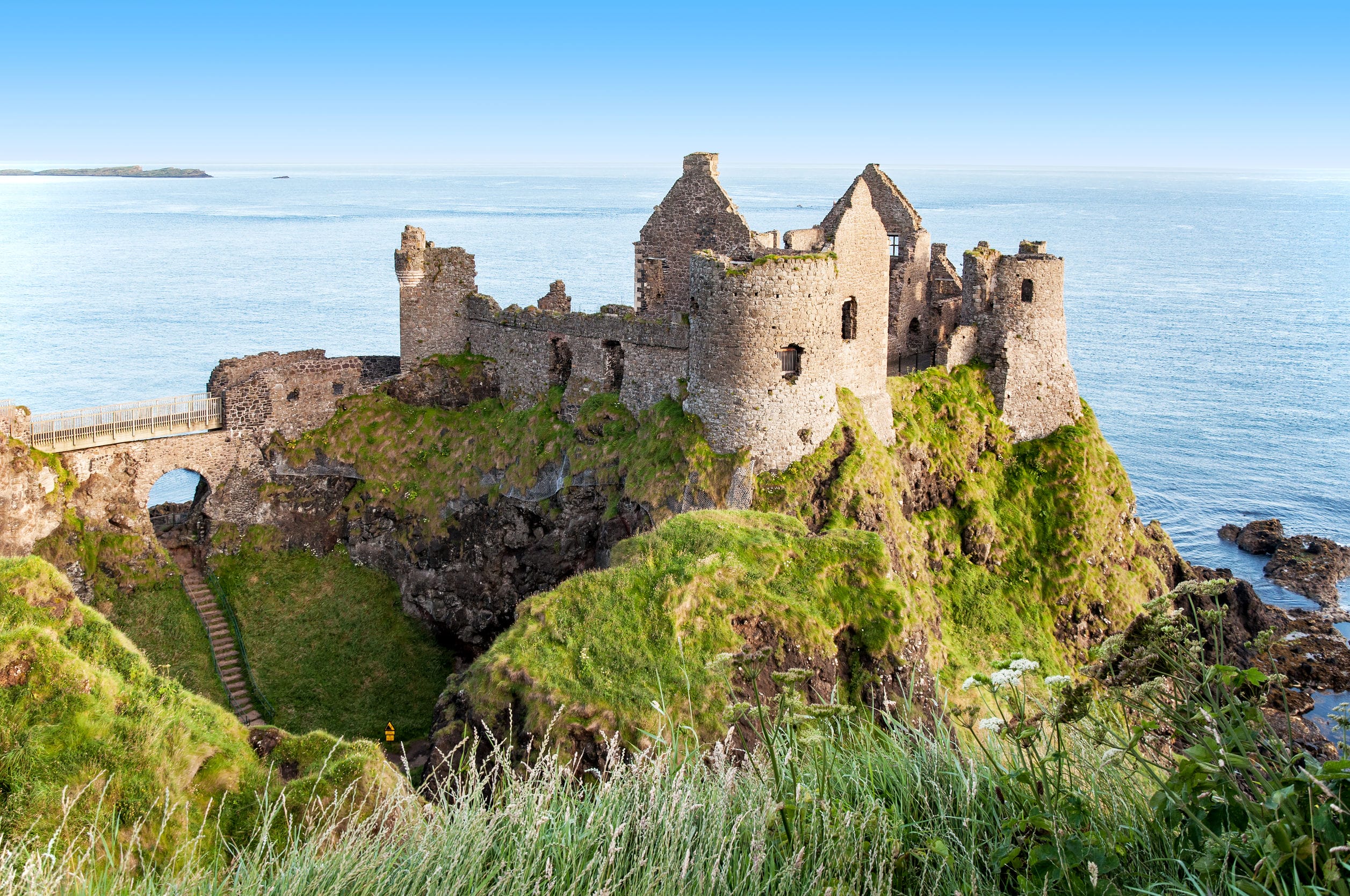 ruins of dunluce castle in northern ireland