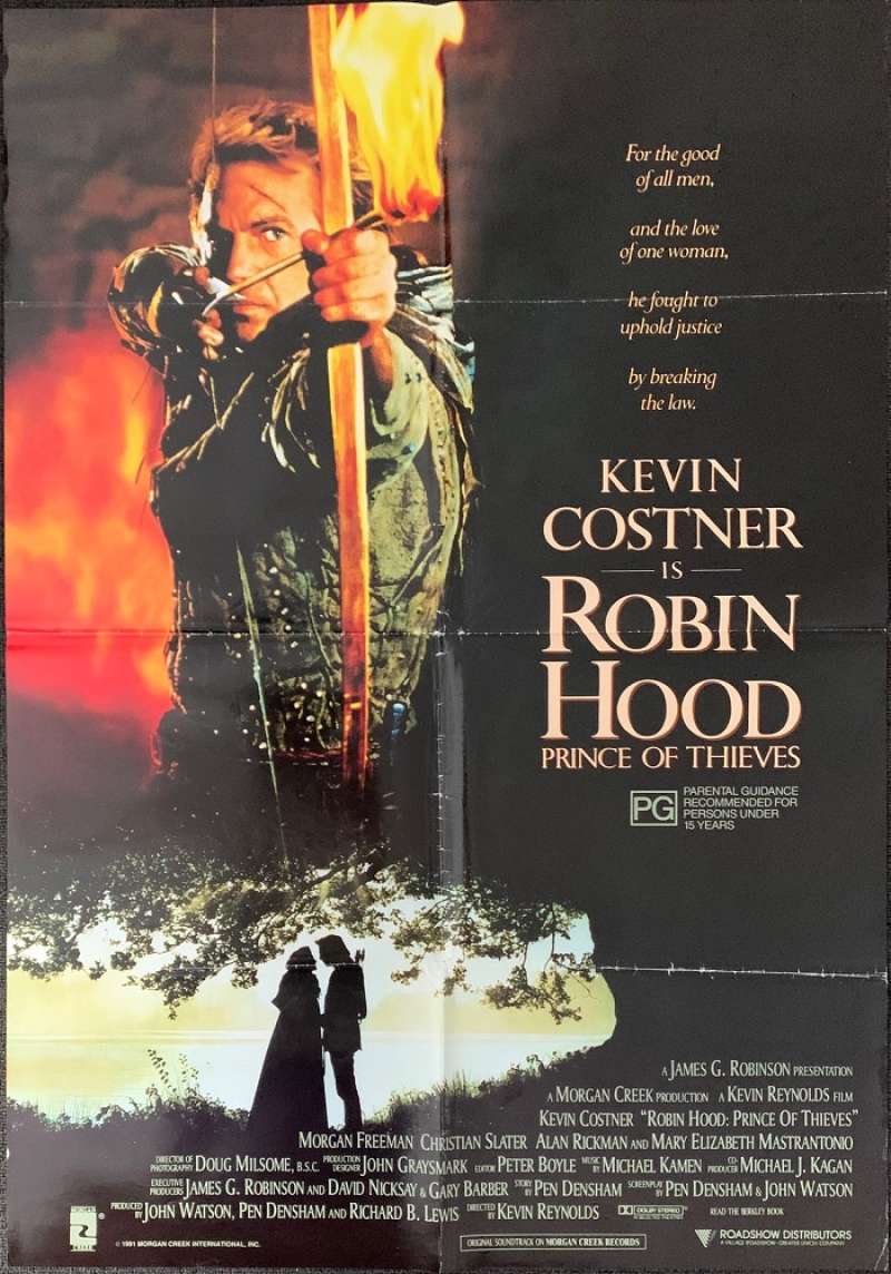 Robin Hood Hollywood Movie Poster, 1991.