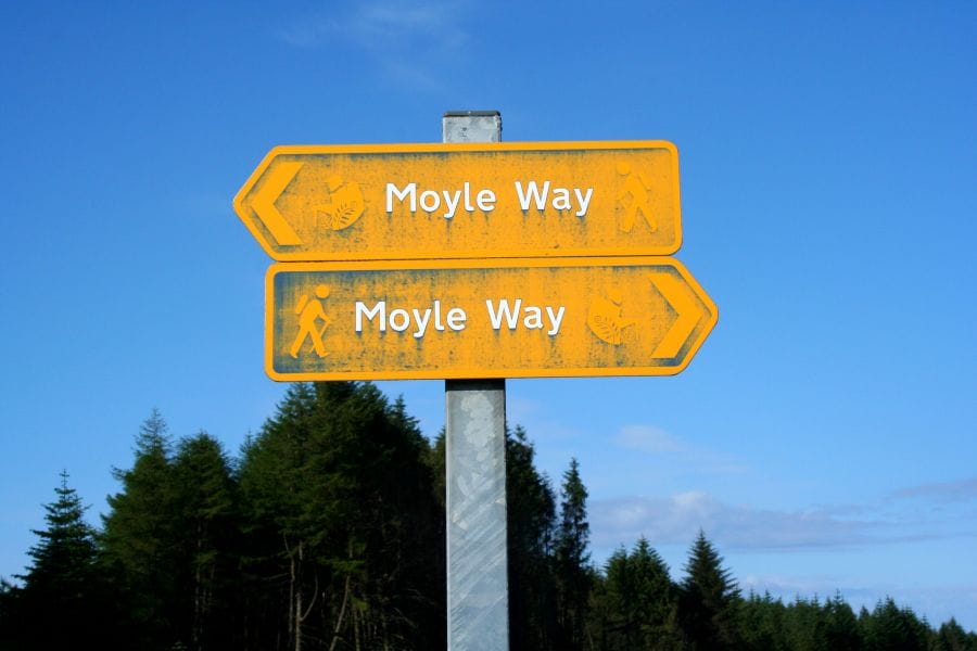 Moyle Way Sign on the Antrim Glens and Ulster Coast Walking Tour