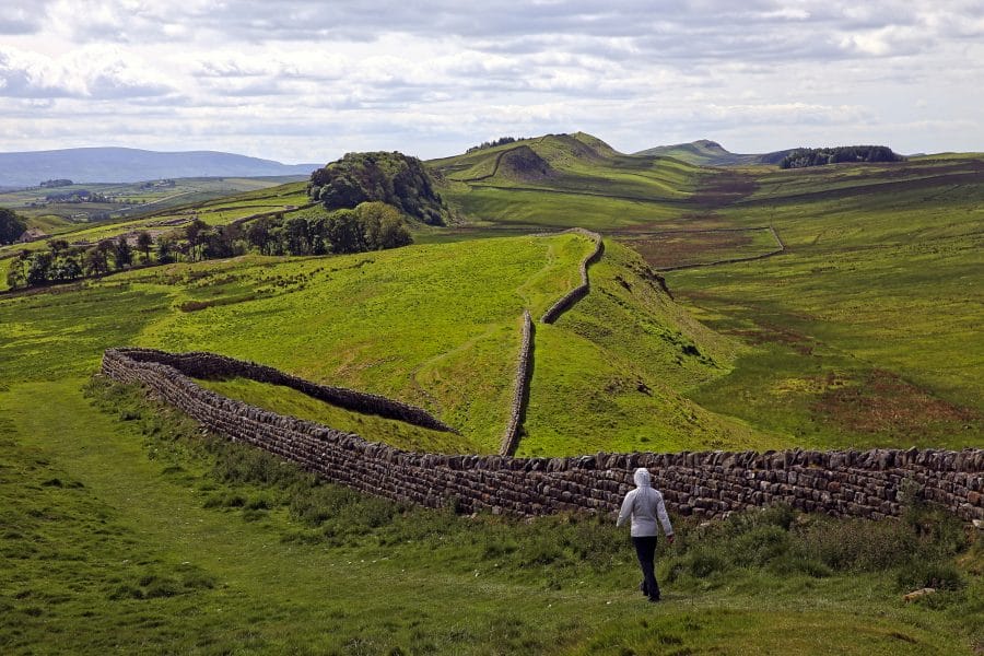 hiking along Hadrian's Wall