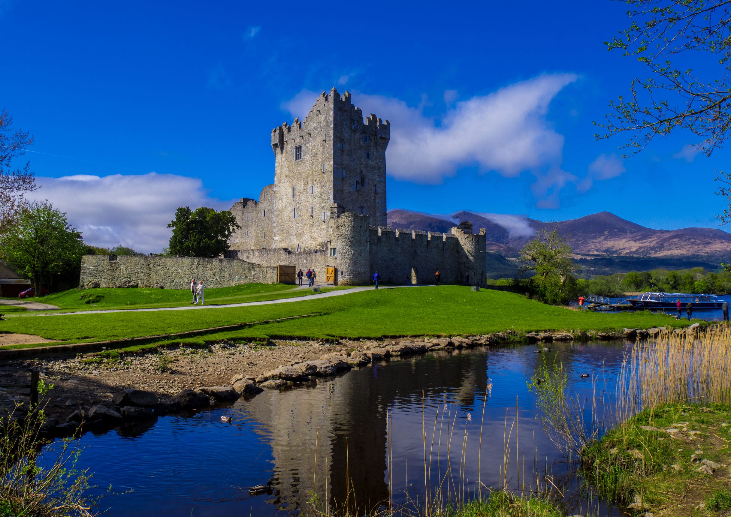 ross castle on a beautiful day killarney national park