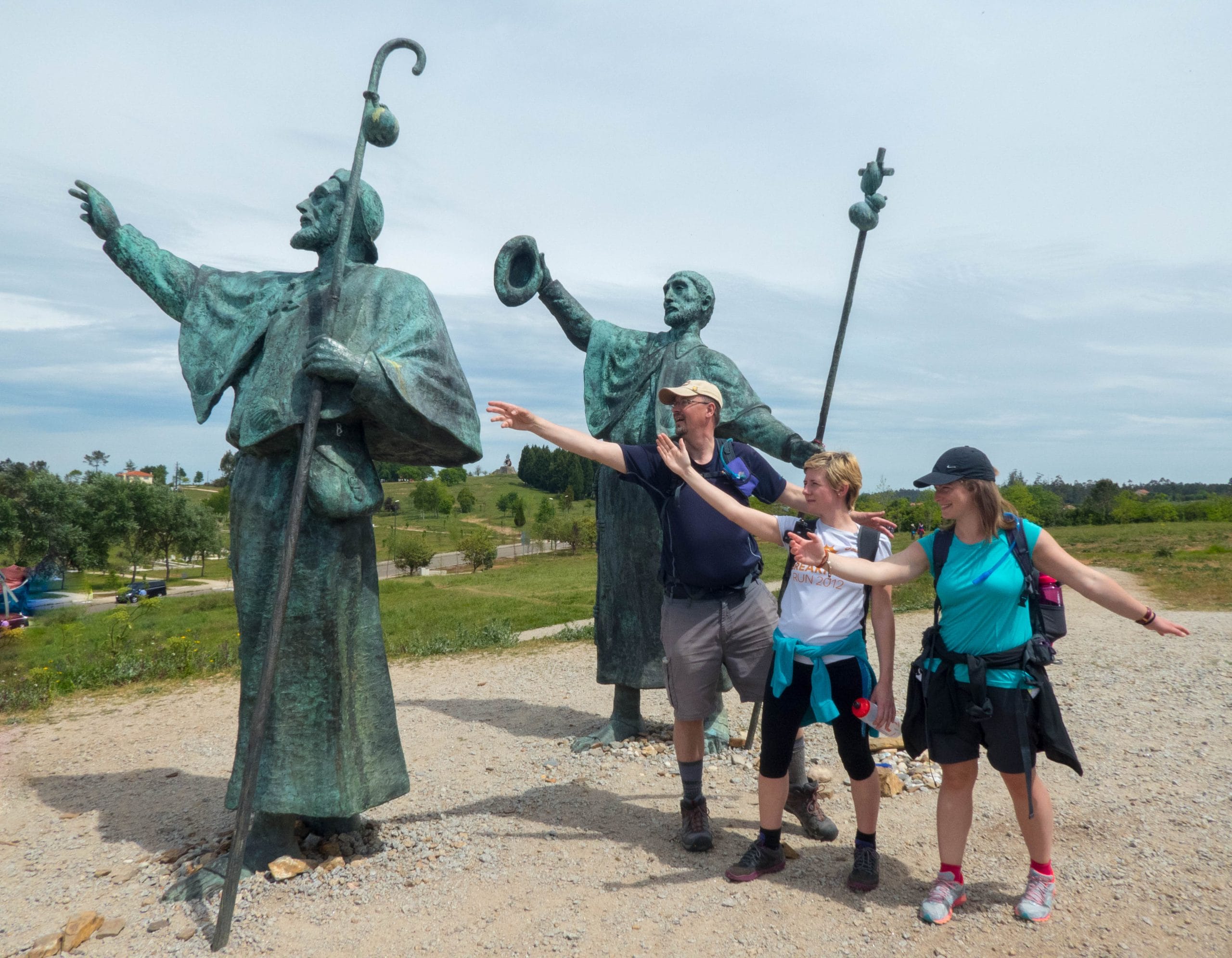 Pilgrim Statues on the Camino Frances