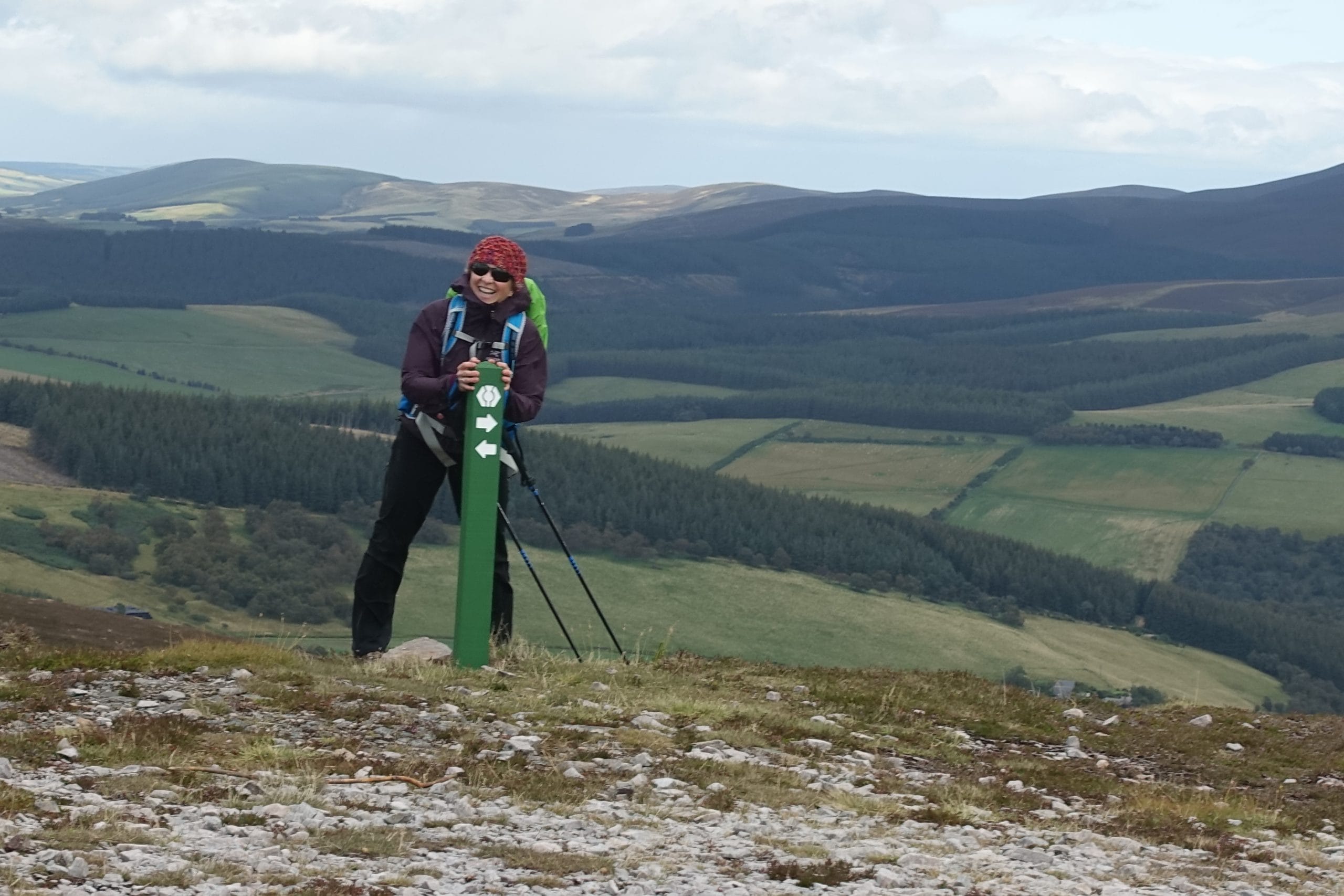 Hiker on the Speyside Way