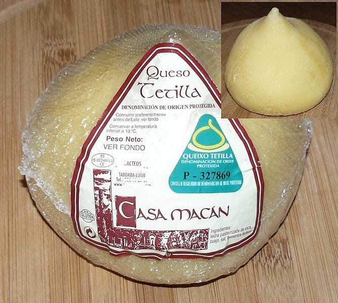 Tetilla Cheese associated with Galicia - Food on the Camino Frances