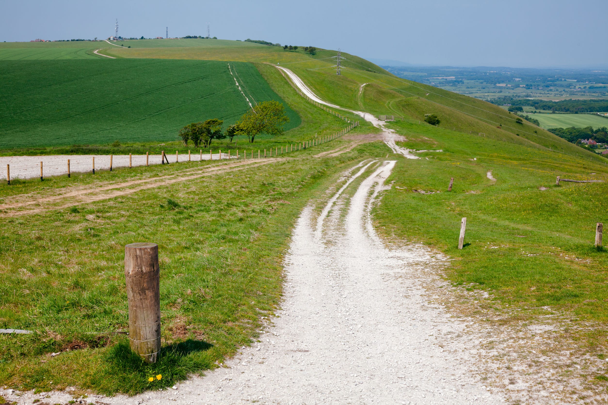 south downs way national trail in sussex southern england uk