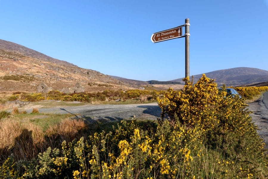 St. Kevin's Way sign in Wicklow, Ireland.