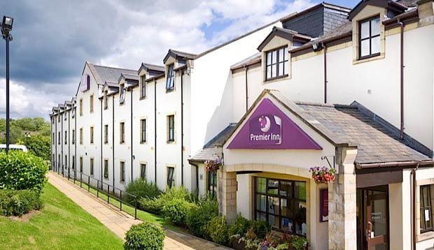 An example of a larger hotel in Scotland - Milngaive Premier Inn