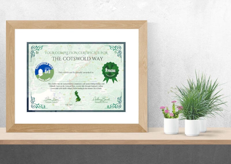 Hillwalk Tours The Cotswold Way Trail Completion Certificate