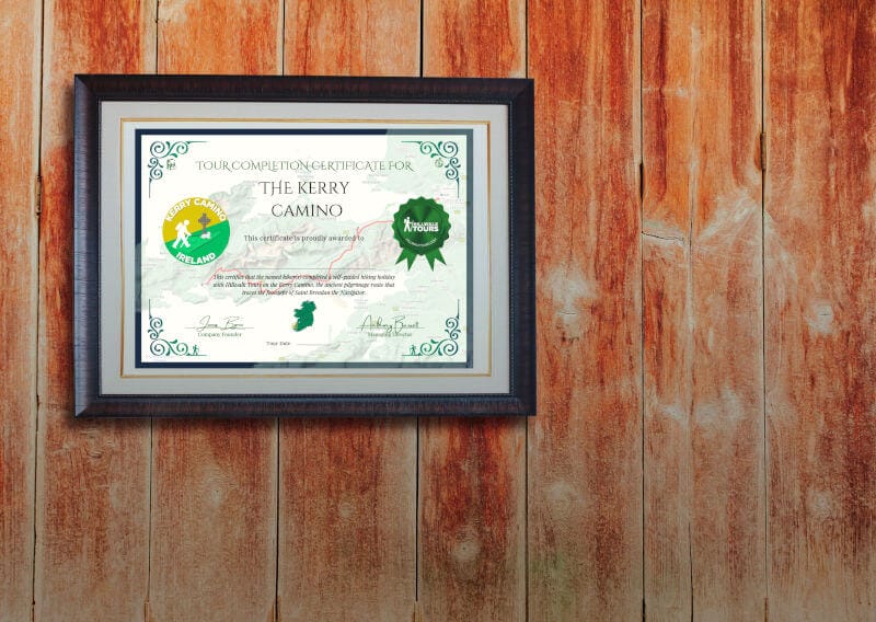 Hillwalk Tours The Kerry Camino Trail Completion Certificate