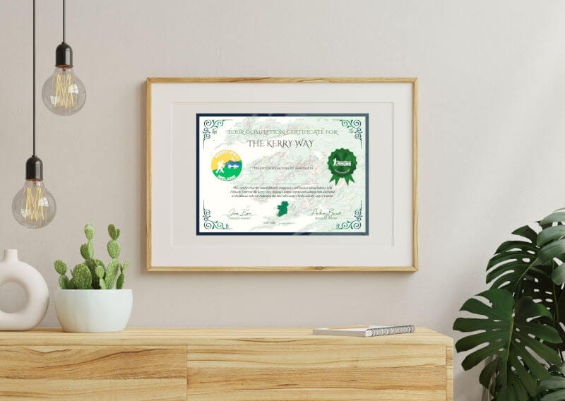 Hillwalk Tours The Kerry Way Trail Completion Certificate