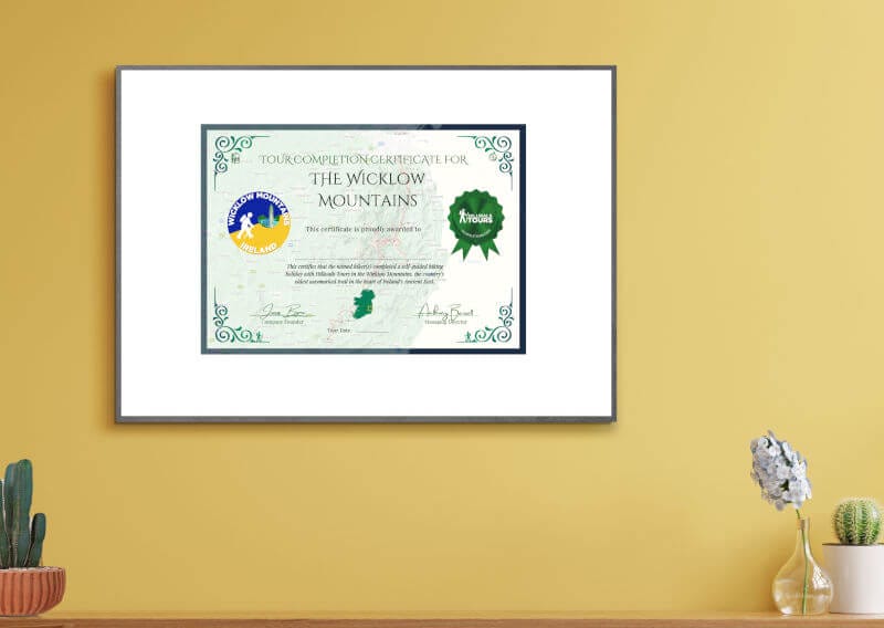 Hillwalk Tours The Wicklow Mountains Trail Completion Certificate