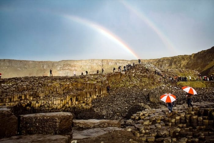 highlights northern ireland antrim in photos giant's causeway with rainbow