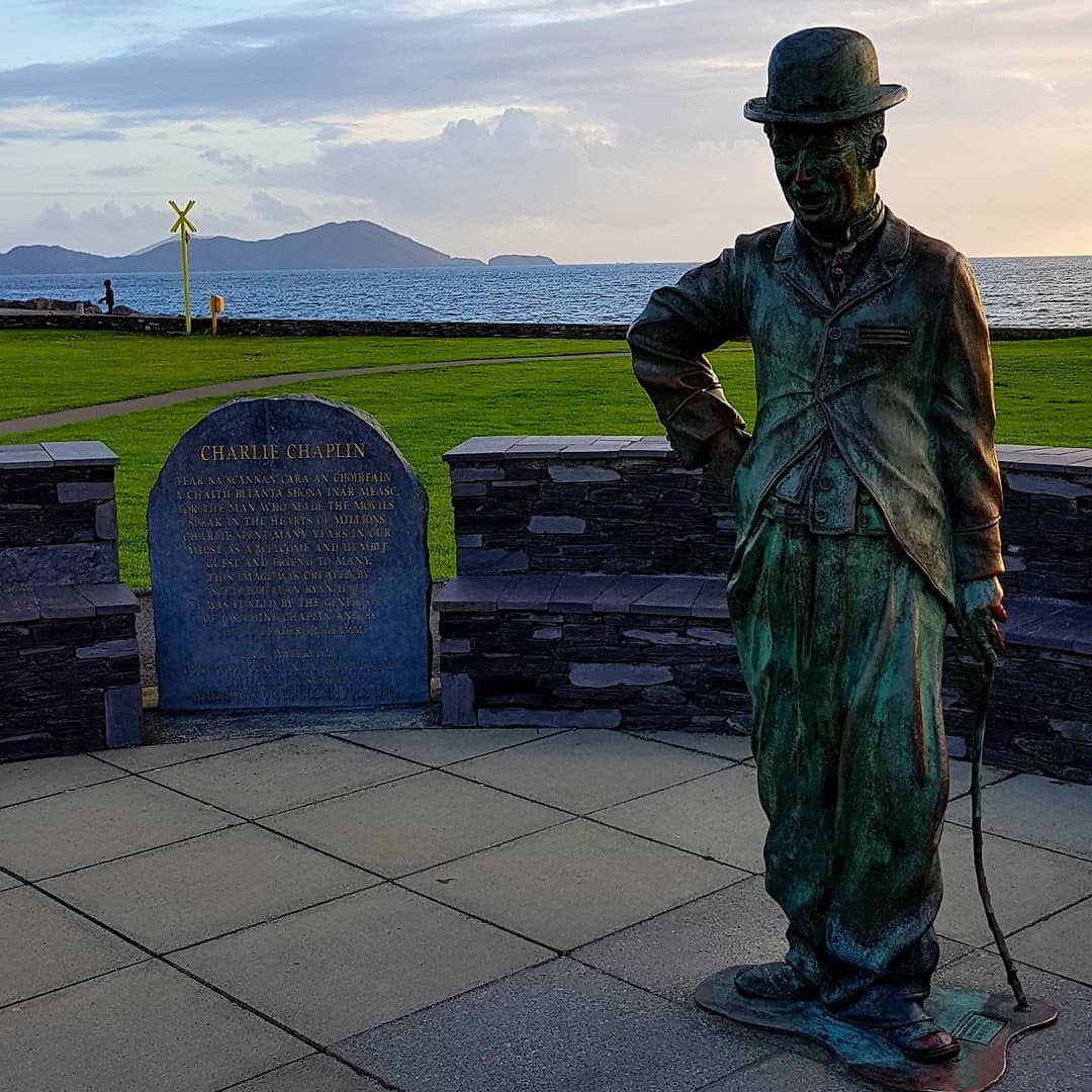 Charlie Chaplin Statue, Waterville, Kerry Way, Hillwalk Tours