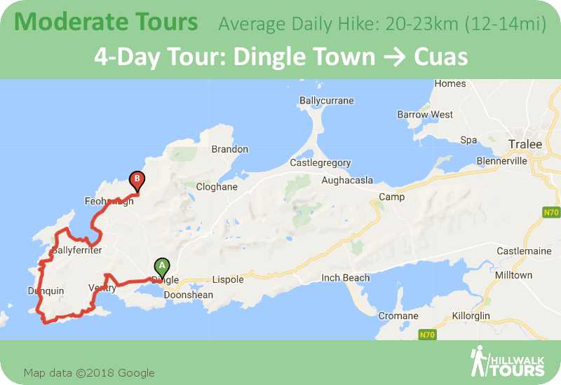 Gifographic Moderate Hiking Tour Dingle Way Ireland