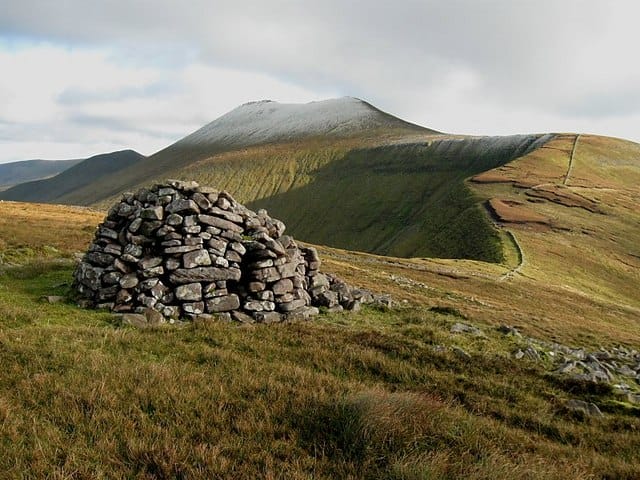 Galtymore - seen in the background behind a cairn